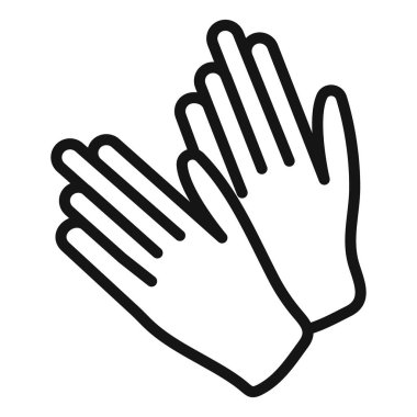 Bahçe eldivenleri simgesi Vektör sembolü veya imza koleksiyonu siyah ve beyaz ana hatlarda