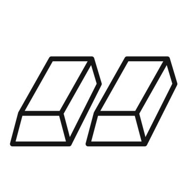 altın çubuk vektör simgesi ya da imza koleksiyonu siyah ve beyaz ana hatlarıyla belirlendi