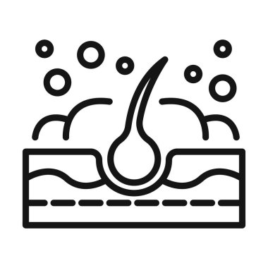 Saç Yıkama Simgesi Vektörü sembolü ya da imza koleksiyonu siyah ve beyaz ana hatlarıyla ayarlandı