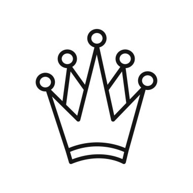 kral taç simgesi vektör sembolü ya da imza koleksiyonu siyah ve beyaz ana hatlarıyla belirlendi