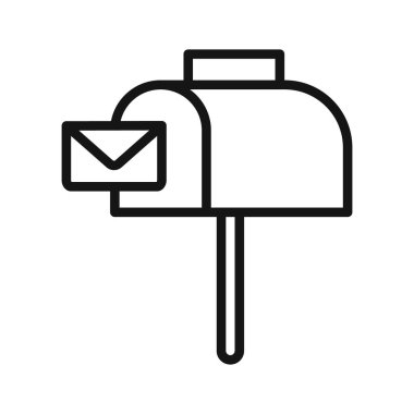 E- posta ya da posta kutusu simgesi Vektör sembolü ya da imza koleksiyonu siyah ve beyaz ana hatlarıyla belirlendi