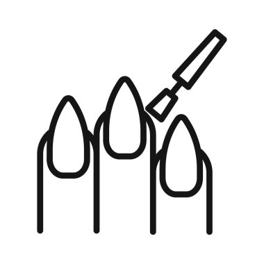 tırnak cilası simge vektörü sembolü veya imza koleksiyonu siyah ve beyaz ana hatlarıyla belirlendi