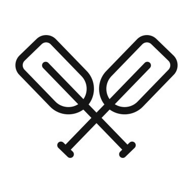 oar simgesi vektör sembolü ya da imza koleksiyonu siyah ve beyaz ana hatlarıyla belirlendi