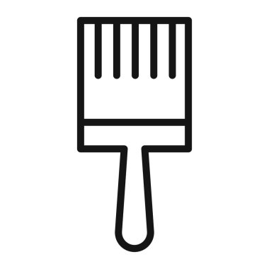 Resim fırçası simgesi vektör simgesini veya imza koleksiyonunu siyah ve beyaz ana hatlarla belirle