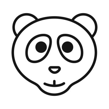 panda simgesi vektör simgesi ya da imza koleksiyonu siyah ve beyaz ana hatlarıyla belirlendi