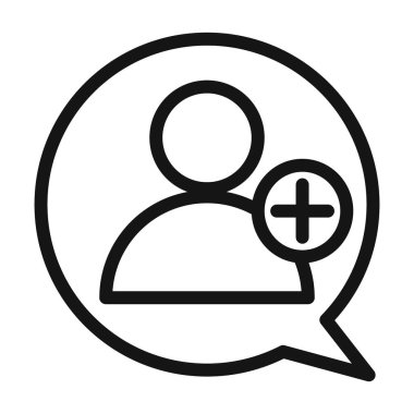 Kişinin iletişim simgesi Vektör simgesi ya da imza koleksiyonu siyah ve beyaz ana hatlarla belirlendi