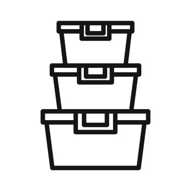 Plastik Gıda kabı taşıyıcı taşıyıcı sembolü veya imza koleksiyonu siyah ve beyaz çizgili