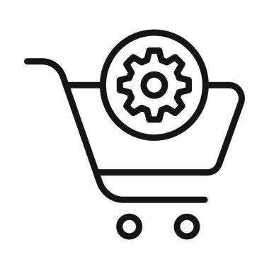 Tedarik simgesi Vektör sembolü veya imza koleksiyonu siyah ve beyaz ana hatlarıyla belirlendi