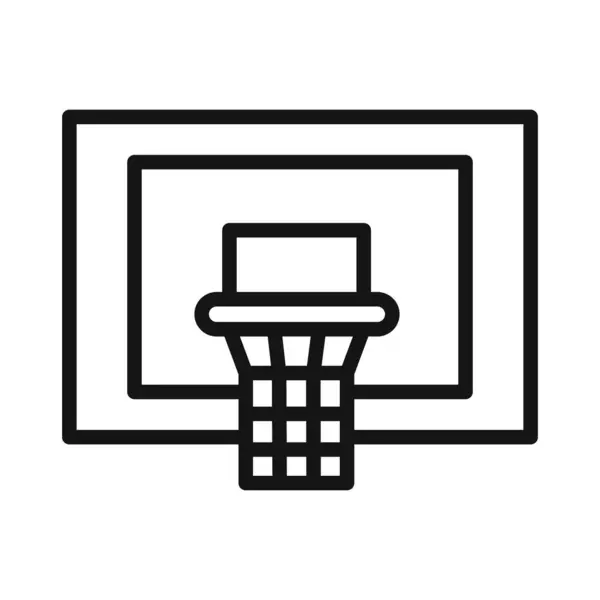 stock vector Basketball Hoop icon Vector symbol or sign set collection in black and white outline