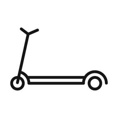 Scooter simgesi vektör sembolü ya da imza koleksiyonu siyah ve beyaz ana hatlarıyla belirlendi