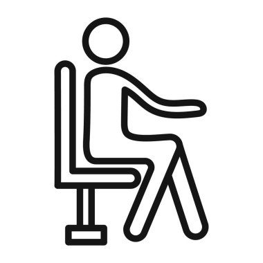 Oturan simge vektörü sembolü ya da imza koleksiyonu siyah ve beyaz ana hatlarıyla belirlendi