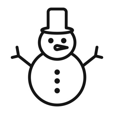 kardan adam simgesi vektör sembolü ya da imza koleksiyonu siyah ve beyaz ana hatlarıyla belirlendi