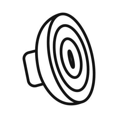 Sözcü simgesi Vektör sembolü veya imza koleksiyonu siyah ve beyaz ana hatlarıyla belirlendi