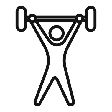 kuvvet eğitim simgesi Vektör sembolü veya imza koleksiyonu siyah ve beyaz ana hatlarıyla belirlendi