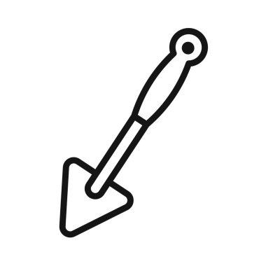 Trowel simge vektör sembolü ya da imza koleksiyonu siyah ve beyaz ana hatlarıyla belirlendi