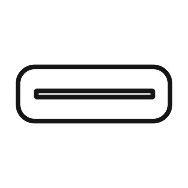 USB tip c şarj simgesi Vektör sembolü veya imza koleksiyonu siyah ve beyaz ana hatlı