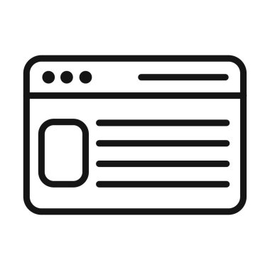 Web Ui arayüzü simge vektörü sembolü ya da imza koleksiyonu siyah ve beyaz ana hatlarıyla belirlendi