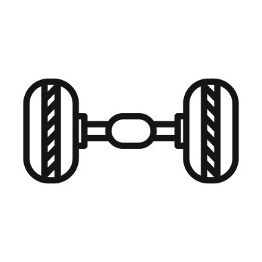 tekerlek hizalama simgesi vektör sembolü veya imza koleksiyonu siyah ve beyaz ana hatlarıyla belirlendi