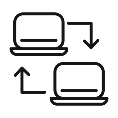 Simge taşıyıcı sembolü ya da imza koleksiyonunu siyah ve beyaz ana hatlarıyla aktaran veri transferi