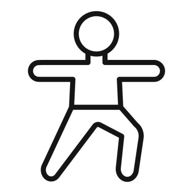 Fitness egzersiz simgesi vektör simgesi ya da imza koleksiyonu siyah ve beyaz ana hatlarıyla belirlendi