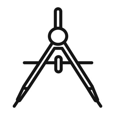 Geometrik pusula simgesi vektör sembolü veya imza koleksiyonu siyah ve beyaz ana hatlarıyla belirlendi