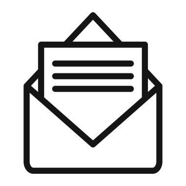 E- posta ileti simgesi Vektör sembolü ya da imza koleksiyonu siyah ve beyaz ana hatlarla belirlendi