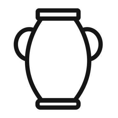 Manna Jar simge vektörü sembolü veya imza koleksiyonu siyah ve beyaz ana hatlarıyla belirlendi