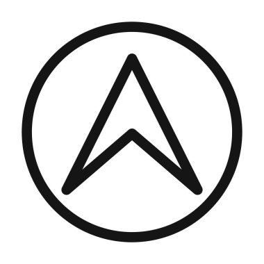 Navigator ok simgesi vektör sembolü veya imza koleksiyonu siyah ve beyaz ana hatlarıyla belirlendi