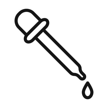 pipette simgesi vektör sembolü ya da imza koleksiyonu siyah ve beyaz ana hatlarıyla belirlendi