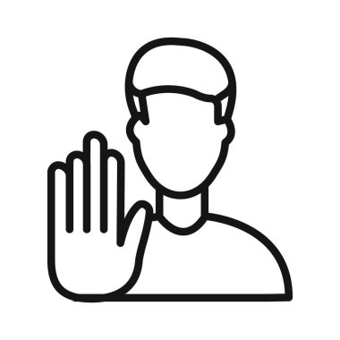 Reddetme simgesi Vektör sembolü veya imza koleksiyonu siyah ve beyaz ana hatlarıyla belirlendi