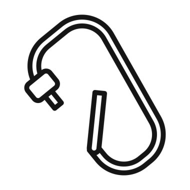 İp Kancası Vektör sembolü ya da imza koleksiyonu siyah ve beyaz ana hatlarıyla belirlendi