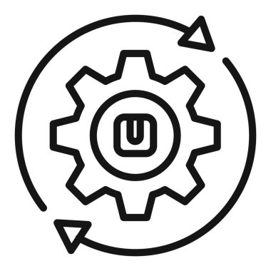 Tedarik zinciri taşıyıcı sembolü veya imza koleksiyonu siyah ve beyaz ana hatlarıyla belirle