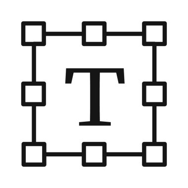 Metin kutusu simgesi Vektör sembolü ya da imza koleksiyonu siyah ve beyaz ana hatlarıyla belirlendi