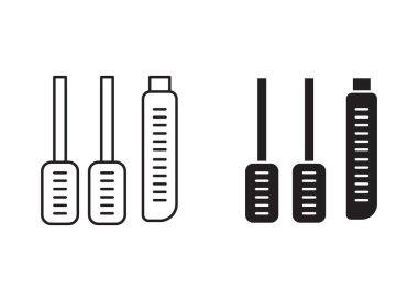 araba pedal simgesi vektör sembolü veya imza koleksiyonu siyah ve beyaz ana hatlarıyla belirlendi