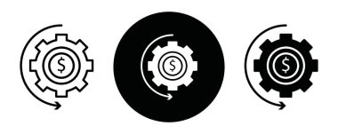 Siyah ve beyaz özet koleksiyon işaretinde Simge Siyah çizgi sanat vektörüne mal olur