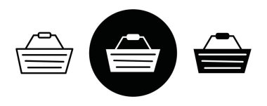 Alışveriş sepeti simgesi Siyah çizgi sanat vektörü siyah beyaz ana hat koleksiyon işareti