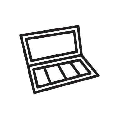 Siyah beyaz taslak koleksiyon işaretinde kızartıcı simgesi Siyah çizgi sanat vektörü