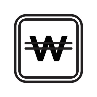 Korece kazanılmış simge siyah çizgi sanat vektörü siyah beyaz ana hat koleksiyon işareti ile