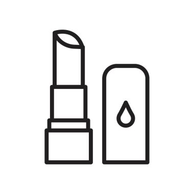 Ruj simgesi Siyah çizgi sanat vektörü siyah ve beyaz ana hat koleksiyon işareti