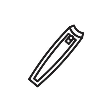 Siyah ve beyaz çizgili tırnak kırpıcı resim vektörü koleksiyon işareti