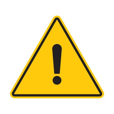 Siyah beyaz taslak koleksiyon işaretinde siyah çizgi sanat vektörü ünlem işaretli uyarı işareti