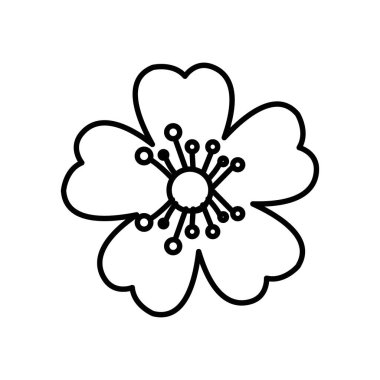 Siyah ve beyaz çizgili yaban gülü resim vektörü koleksiyon işareti