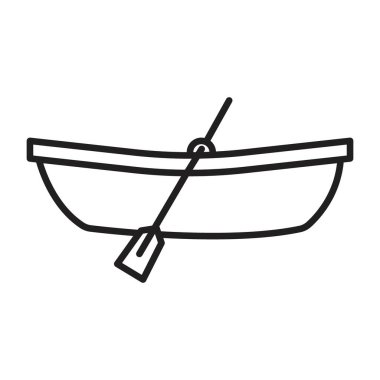 Tahta tekne simgesi Siyah çizgi sanat vektörü siyah beyaz ana hat koleksiyon işareti