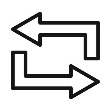 Oklar siyah ve beyaz ana hat koleksiyon işareti ile simge siyah çizgi sanat vektörünü tekrarlar