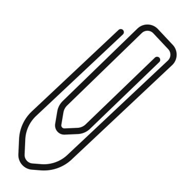 Eklenti klipsi siyah çizgi sanat vektörü siyah ve beyaz ana hat koleksiyon işareti