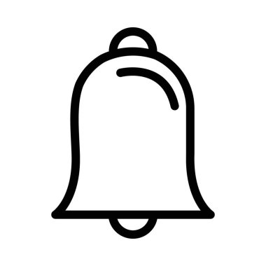 Çan simgesi Siyah çizgi sanat vektörü siyah beyaz ana hat koleksiyon işareti