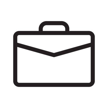 Siyah ve beyaz özet koleksiyon işareti içinde evrak çantası simgesi Siyah çizgi sanat vektörü