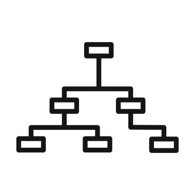 Çizelge ağacı simgesi Siyah çizgi sanat vektörü siyah ve beyaz ana hat koleksiyon işareti