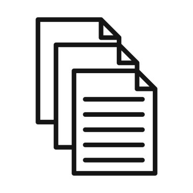 Dosya simgesi Siyah çizgi sanat vektörü siyah ve beyaz ana çizgi koleksiyon işareti