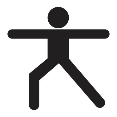 Fitness egzersiz simgesi Siyah çizgi sanat vektörü siyah ve beyaz ana hatlar koleksiyon işareti